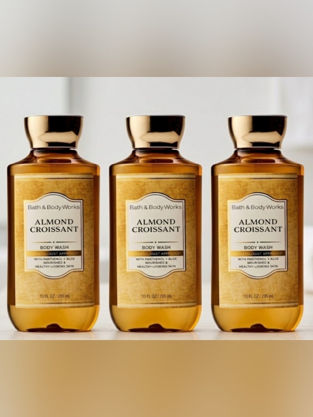 Bath & Body Works Almond Croissant Body Wash - Amber Gold